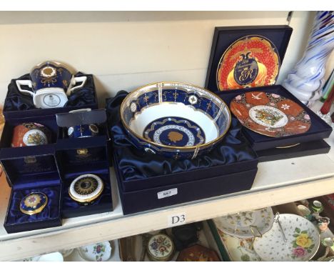 Royal Worcester china - 9 quality boxed royal commemorative items 