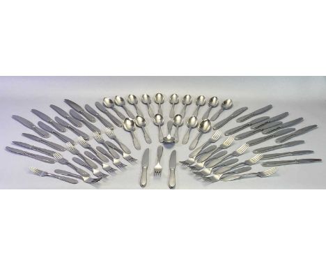 GEORGE JENSEN DENMARK 'MITRA' STAINLESS STEEL MODERN CUTLERY, approximately 60 pieces, and an assorted parcel of other modern