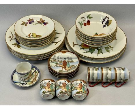 ROYAL WORCESTER EVESHAM DINNERWARE, approximately 20 pieces, Japanese eggshell china, approximately 10 pieces