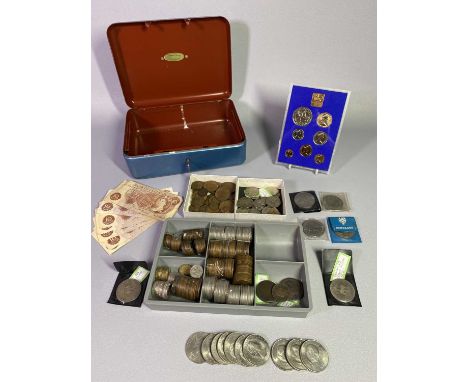 GEORGE III &amp; LATER MAINLY BRITISH COINAGE, collectable crowns and bank notes, ETC, the collection includes 1820 silver cr