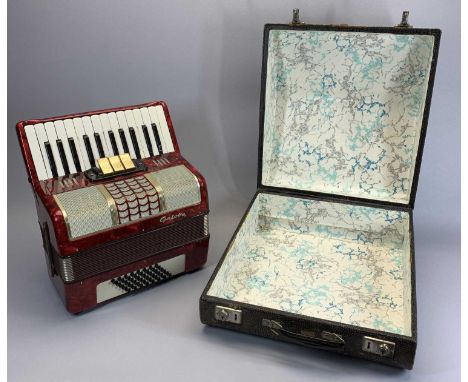 ACCORDION - GALOTTA, cased, 26 keys, 56 buttons, 38cms H, 35cms W, 24cms D