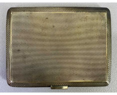 CHESTER SILVER GENTLEMAN'S CIGARETTE CASE - 1931, Maker E J Trevitt &amp; Sons, 8.5 x 11cms with engine turned decoration and