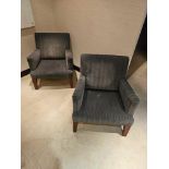 A pair of lounge armchairs handmade and designed in Belgium Marie Corner Take a Seat Beechwood and