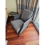 A pair of Soft Breeze Club chairs Ensemble London by Collection Pierre Classic on a wooden frame