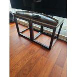 A pair of Paris side tables by Rebecca Scott England Inspired by linear shapes and combining