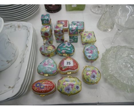 FIFTEEN ENAMEL BOXES