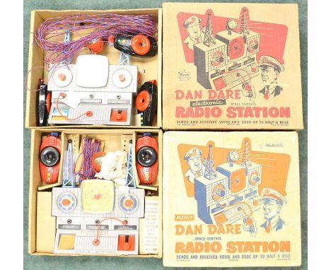 Dan Dare: A boxed Dan Dare Electronic Space Control Radio Station, by Merit; together with another similar Dan Dare Radio Sta