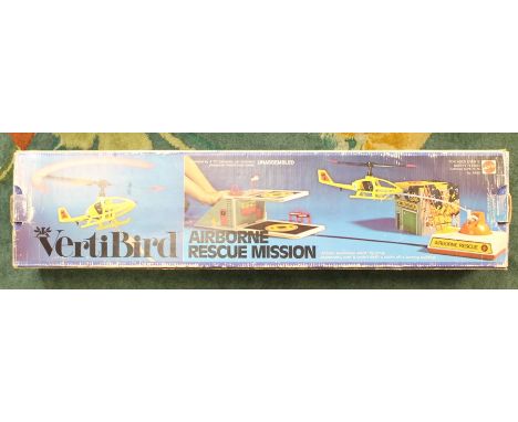 Mattel: A boxed and unused, Mattel 'Vertibird' Airborne Rescue Mission, battery operated helicopter; complete with all packag