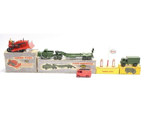 Dinky: A boxed, Dinky Supertoys, Tank Transporter, 660; together with a boxed Dinky Toys, Blaw Knox Bulldozer, 961; a boxed D