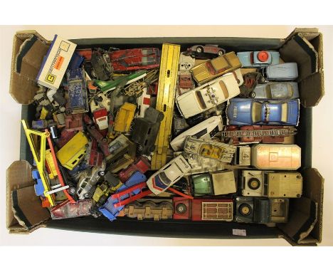 Diecast: A collection of assorted, unboxed, playworn vehicles, to include: Matchbox, Corgi, Dinky, examples; together with an