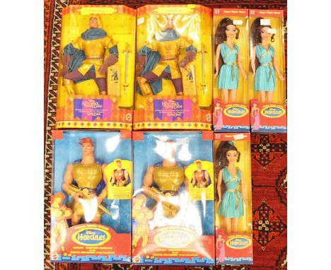 Mattel: A collection of assorted Mattel Disney figures, to include: two Hercules, Golden Glow Version; two Phoebus figures an