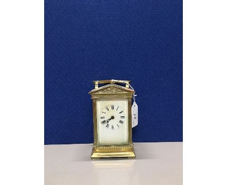 VINTAGE DOMED BRASS CARRIAGE CLOCK