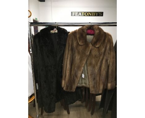 2 VINTAGE FUR COATS