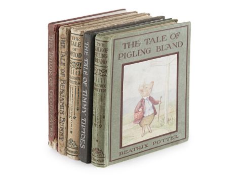 POTTER, BEATRIX5 WORKS, COMPRISING The Tailor of Gloucester. London: Frederick Warne and Co., 1903. First edition, first issu