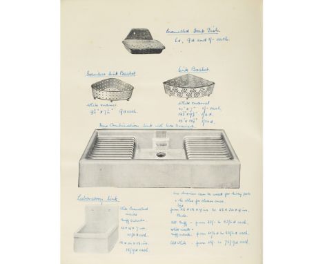 4 HANDWRITTEN COOKERY AND EMBROIDERY BOOKSCOMPRISING 1) HILDA M. DOWNES. COOKERY DEMONSTRATIONS May 1917, small 4to, cloth; 2