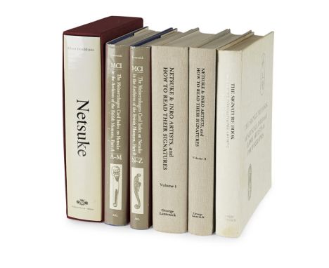 NETSUKE: 4 IMPORTANT REFERENCE WORKSINCLUDING LAZARNICK, GEORGE Netsuke &amp; Inro Artists and How to Read their Signatures. 