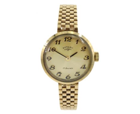 Rotary 9ct gold ladies manual wind wristwatch, hallmarkedCondition Report:Approx 11.65gm (excluding front cover and movement)