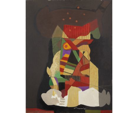 Dia Azzawi (Iraq, born 1939)Shakl Ihtifali (Celebration Form) acrylic on canvassigned 'Azzawi', dated '84' (lower right) and 