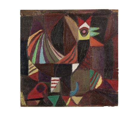 Shakir Hassan Al Said (Iraq, 1925-2004)Cubist Cockerel  oil on panel, framedsigned 'Shakir Hassan Al Said' and dated '1955' o