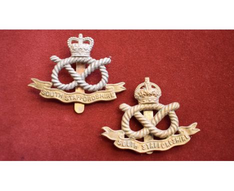 South Staffordshire Regiment EIIR Forage Cap Badge (Brass ), slider. K&amp;K: 1999-South Staffordshire Regiment WWI War Econo