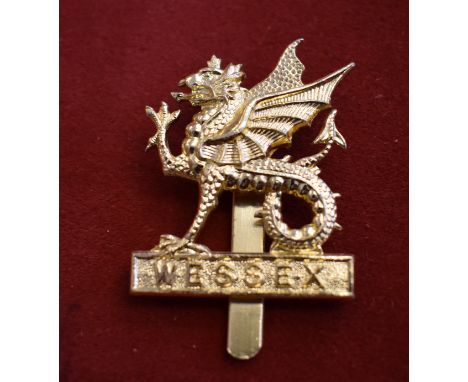 The Wessex Brigade (Regiment) EIIR Cap Badge (Anodised), slider and made J.R. Gaunt. K&amp;K: 2030