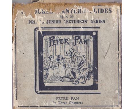 Peter Pan Magic Lantern Coloured slides, Primus Junior Lecturers series Peter Pan Magic Lantern slides in three chapters, the