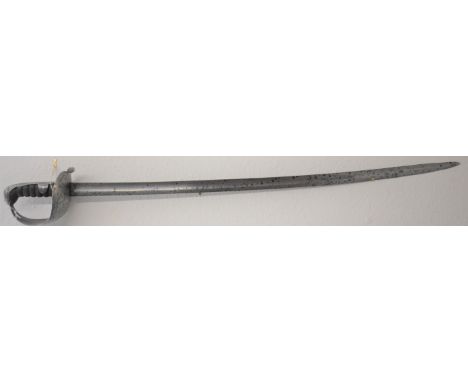 1821 pattern heavy cavalry trooper's sword, with big 35.5 inch blade. The blade is in good condition with some staining on th