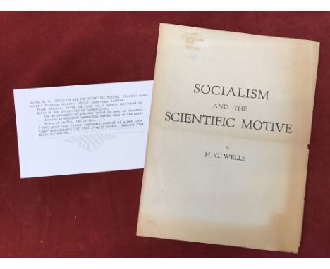 Socialism and the Scientific Motive&nbsp;First edition, 1923