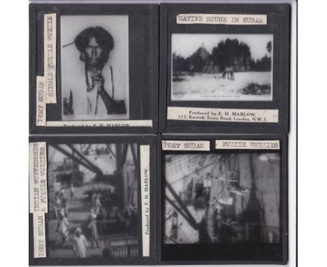 Port Said and Port Sudan b/w Magic Lantern Slides (6) produced by F.H. Marlow including: Port Said - Water Front and Port Sud