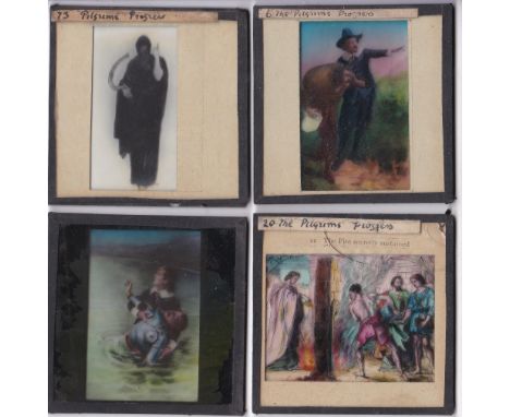Pilgrims Progress Magic Lantern Coloured Lantern Slides (9) with various mixed sets, a good mixed collection from makers such