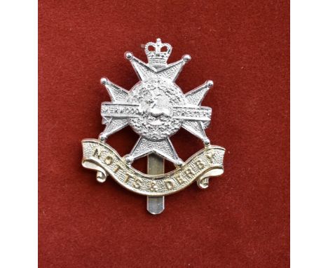 The Sherwood Foresters (Nottinghamshire and Derbyshire Regiment) EIIR Cap Badge (Anodised), slider and made J.R. Gaunt. K&amp
