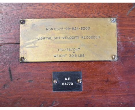 British WWII and post war Lightweight Velocity Recorder IPC/76/047. weight 30.5 lbs, NSN 6625-99-924-8200, this used to calcu