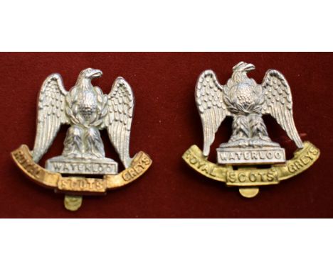 2nd Dragoon Guards (The Scots Greys) Officers Ranks Cavalry Field-Service Cap Badge (Bi-metal, gilt), slider. K&amp;K: 752-2n