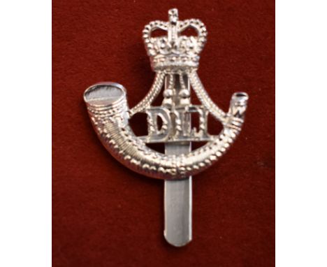 Durham Light Infantry 5th, 7th, 8th and 9th Battalions EIIR Cap Badge (Anodised), two lugs and made J.R. Gaunt. K&amp;K: 2397