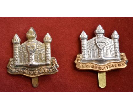 Cambridgeshire Regiment WWI Territorial Forage Cap Badge (Bi-metal), slider. K&amp;K: 1817-Cambridgeshire Regiment WWI Territ
