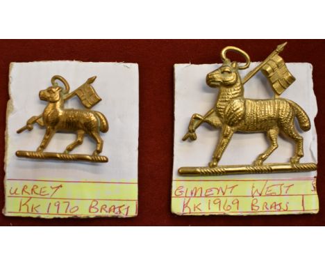 The Queen's Royal Regiment (West Surrey) WWII Cap Badge (Gilding-metal), slider. K&amp;K: 1969-The Queen's Royal Regiment (We