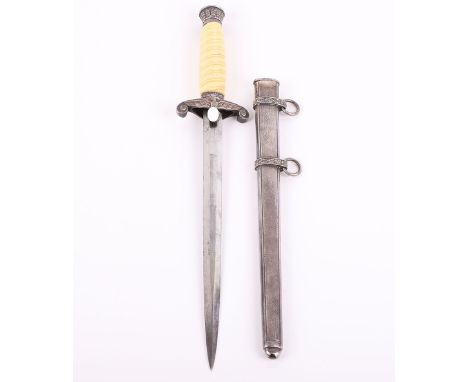 WW2 German Army Officers Dress Dagger with Artificial Ivory Grip by Robert Klaas, Solingen, fine example with nice patina to 