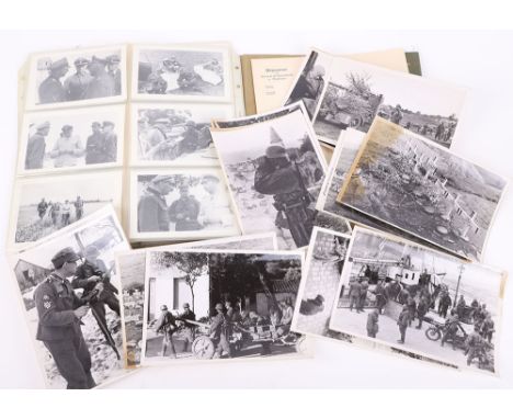 Selection of Waffen-SS Press Photographs, interesting grouping of black and white photographs taken by Waffen-SS official pho