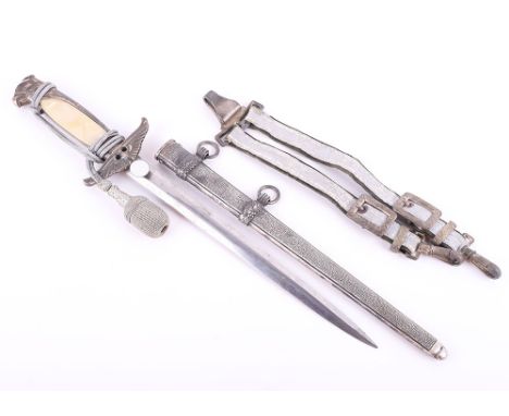 Third Reich Government Officials Dress Dagger by WKC with Portepee and Dress Hangers, fine untouched example of an original g