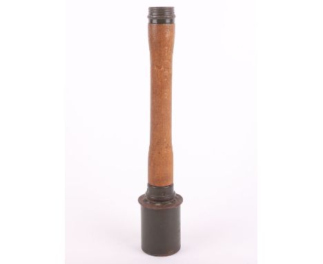 Inert WW2 German Stick Grenade, fine example complete with the original wooden stick. The can retains much of its original gr