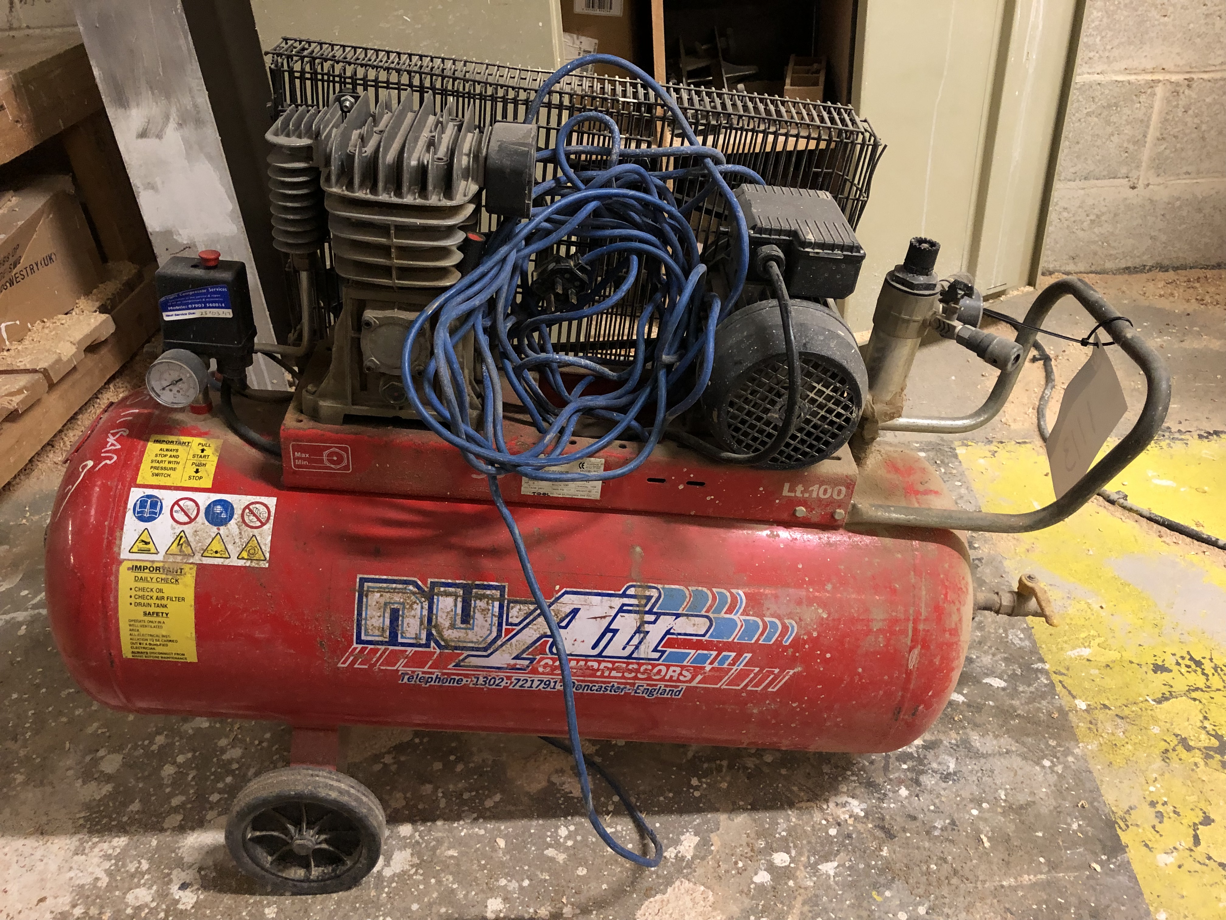 NuAir Mobile Receiver Mounted Air Compressor, serial no. 00009912