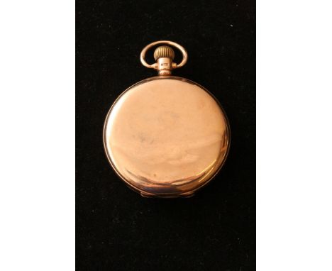 A 9ct gold cased button wind pocket watch