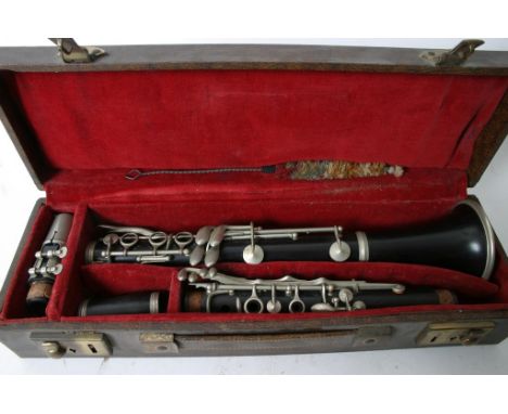 A cased clarinet 