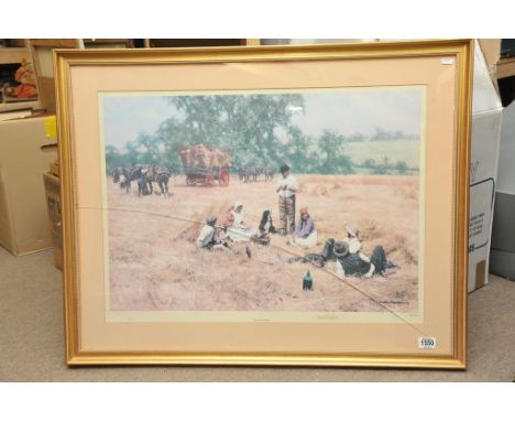 A David Shepherd signed print entitled 'The Lunch Break'