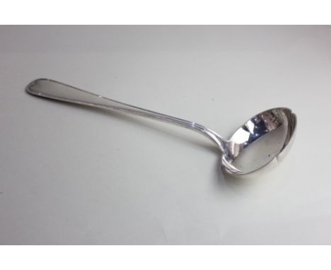 A Norwegian 830 silver soup ladle with oval bowl, 7oz 31cm