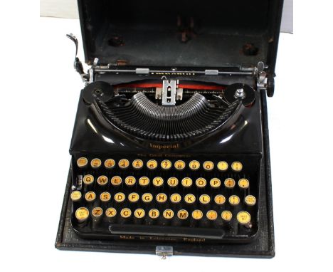 A cased Imperial typewriter.