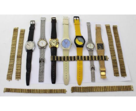 A quantity of mainly ladies' vintage and other wristwatches to include Lorus, Bulova, Swatch, a Renault advertising watch, Pi