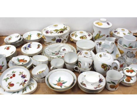 A large quantity of Worcester 'Evesham' pattern oven-to-table ware, tea and dinner ware (2).