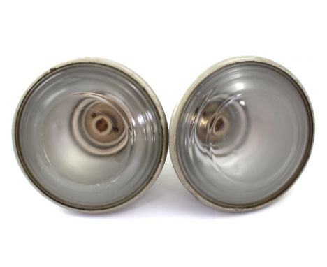 Two large vintage Real lights, diameter 26cm (2).