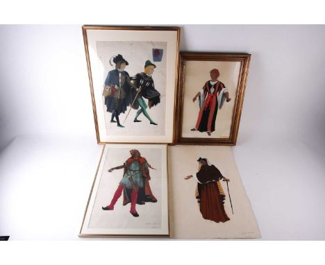 Georges Wakhévitch (1907-1984, Russian) a group of four original costume designs for characters in 'Adventure Story' includin